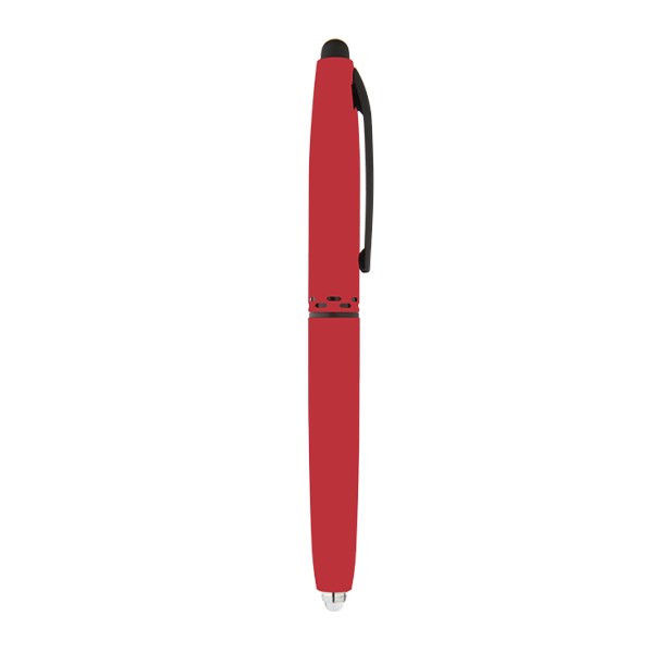 Keeper Soft-Touch metalen balpen met licht & stylus